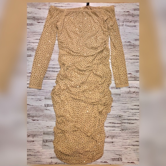 Nude rhinestone Dress - Picture 2 of 5
